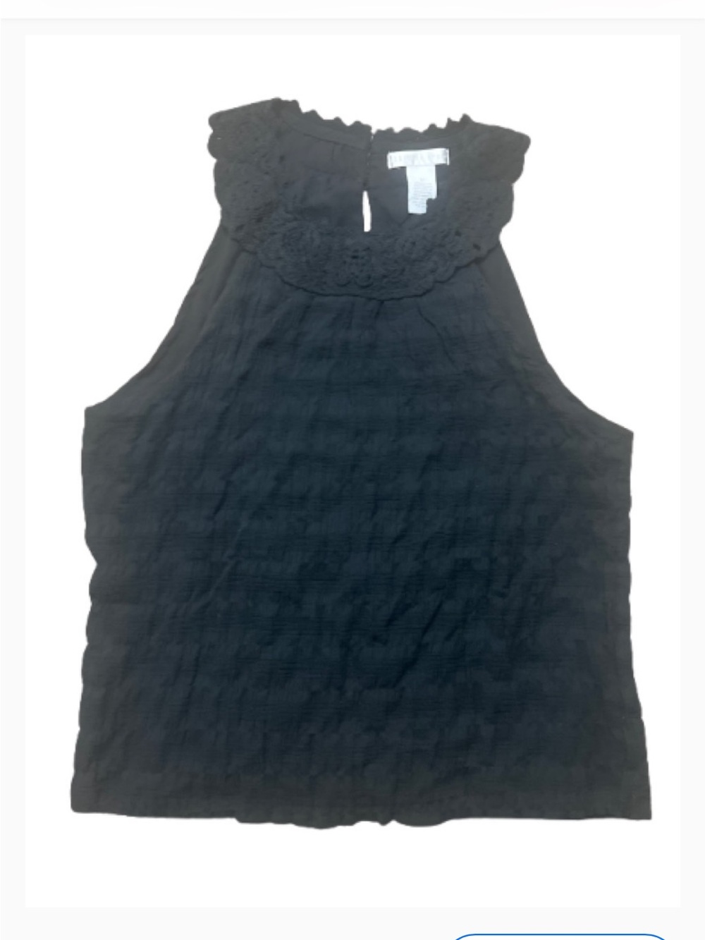 Design History fairycore Black Eyelet‎ Yoke Sleeveless CamisoleTop